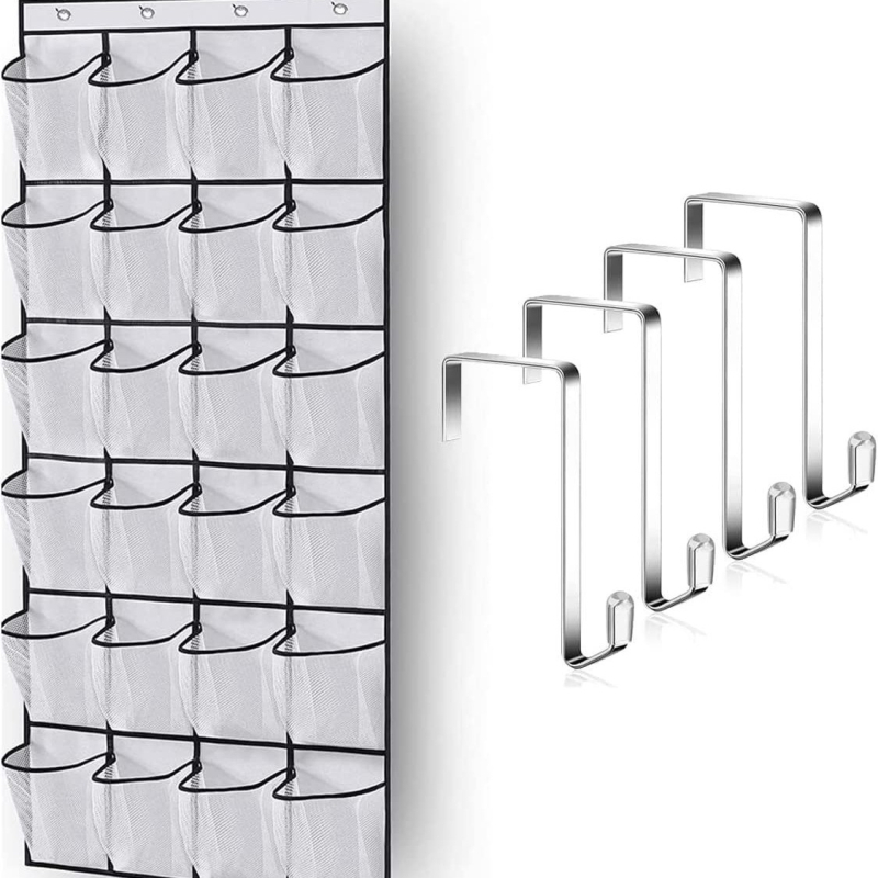 35 rekeszes függő tárolótáska — nemszőtt anyag; modell 066; hálószobai tároláshoz; falra vagy ajtóra szerelhető.