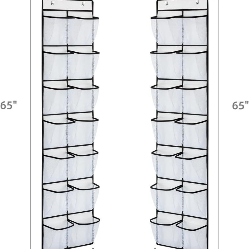 35 rekeszes függő tárolótáska — nemszőtt anyag; modell 066; hálószobai tároláshoz; falra vagy ajtóra szerelhető.