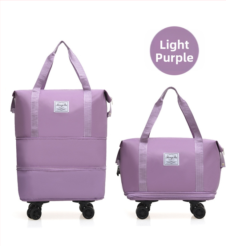 Пътуваща чанта с капацитет 36-55 л, Oxford плат, водоустойчива с разделение на сухи и мокри вещи, разширяема и на колела