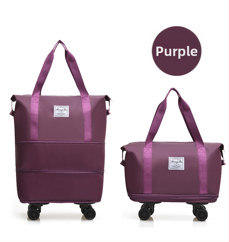 Пътуваща чанта с капацитет 36-55 л, Oxford плат, водоустойчива с разделение на сухи и мокри вещи, разширяема и на колела