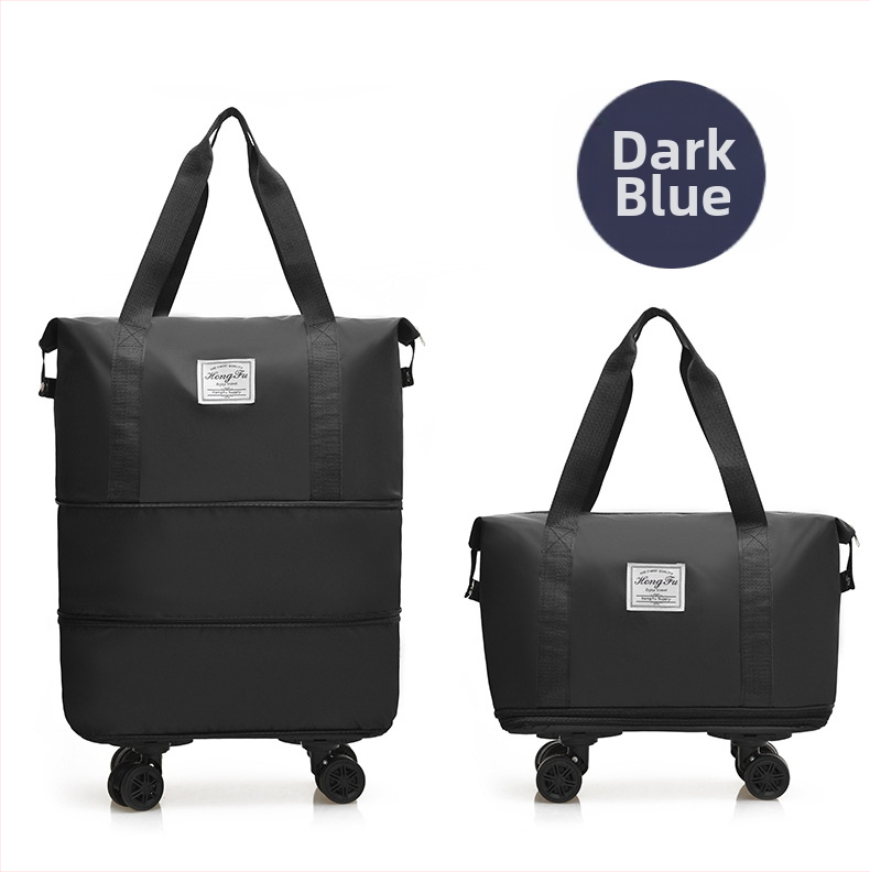 Пътуваща чанта с капацитет 36-55 л, Oxford плат, водоустойчива с разделение на сухи и мокри вещи, разширяема и на колела