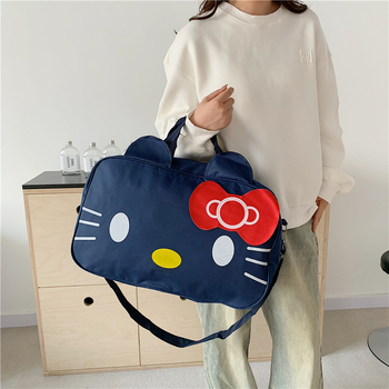 Ταξιδιωτική τσάντα Kitty Cat με ανιμέ εκτύπωση, αδιάβροχη και εξαιρετικά ελαφριά, χωρητικότητα 20–35L, ύφασμα Oxford, street style