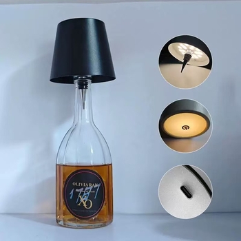 Φωτιστικό φιάλης κρασιού με Plug-In, μοντέρνος μινιμαλιστικός σχεδιασμός για μπαρ ή τραπέζι, πλαστικό στηρίγμα λαμπτήρα, έως 36V, διακοσμητικά και νυχτερινό φως