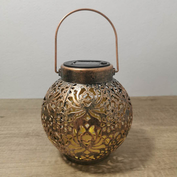 Ketaus sodo žibintas su saulės energija, žiedų projekcija, LED, IP55, 0.06W, 6–12 val., modelis GZ-0032