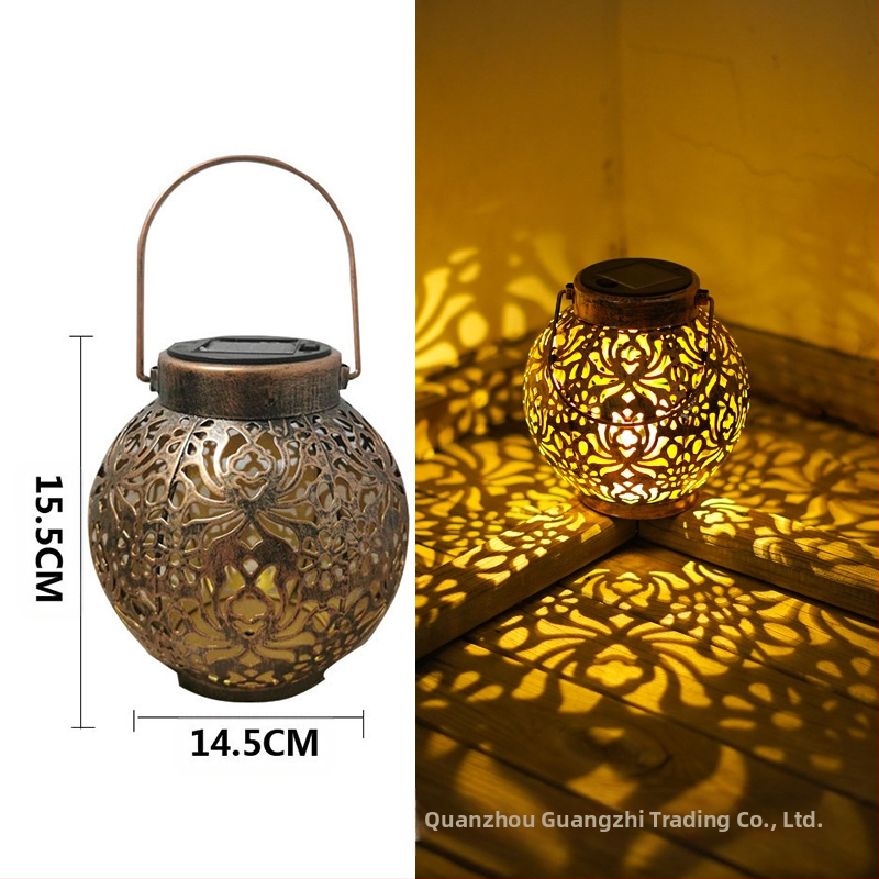 Ketaus sodo žibintas su saulės energija, žiedų projekcija, LED, IP55, 0.06W, 6–12 val., modelis GZ-0032