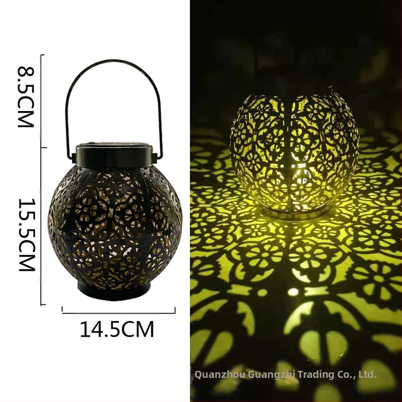 Ketaus sodo žibintas su saulės energija, žiedų projekcija, LED, IP55, 0.06W, 6–12 val., modelis GZ-0032