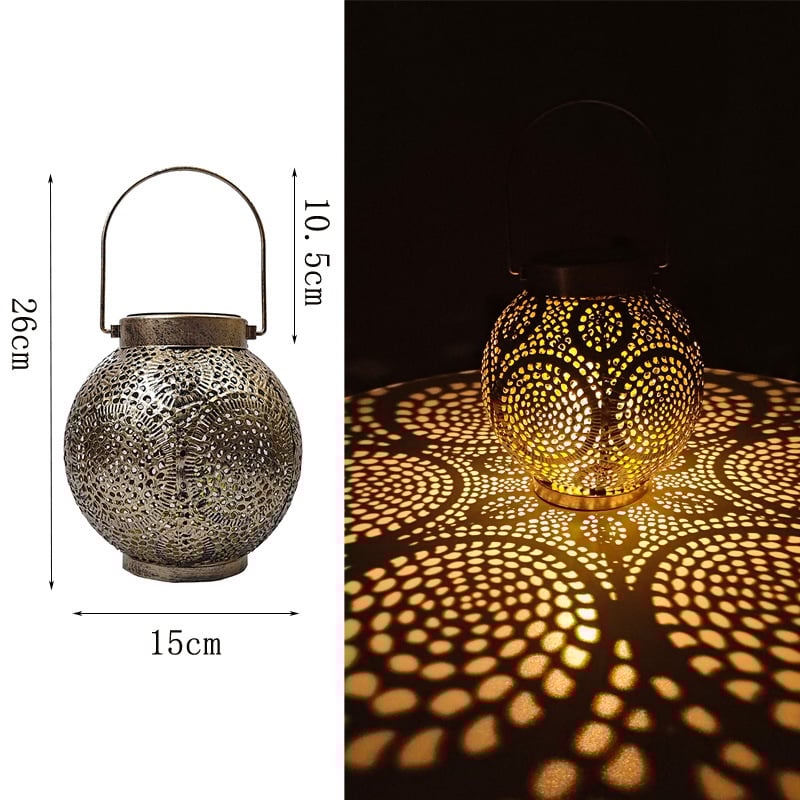 Ketaus sodo žibintas su saulės energija, žiedų projekcija, LED, IP55, 0.06W, 6–12 val., modelis GZ-0032