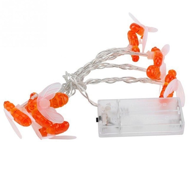 Bičių saulės šviestuvų girliandos lauko, atsparios vandeniui, žemas įtampa, 0,05W kiekvienai lempai, 36V įėjimas