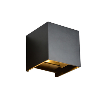 LED sienas lampa, modelis KLS-023, kvadrātiska stikla abažūra, 85-265V, 5000 stundu darbības kalpošana, moderns minimālisks stils