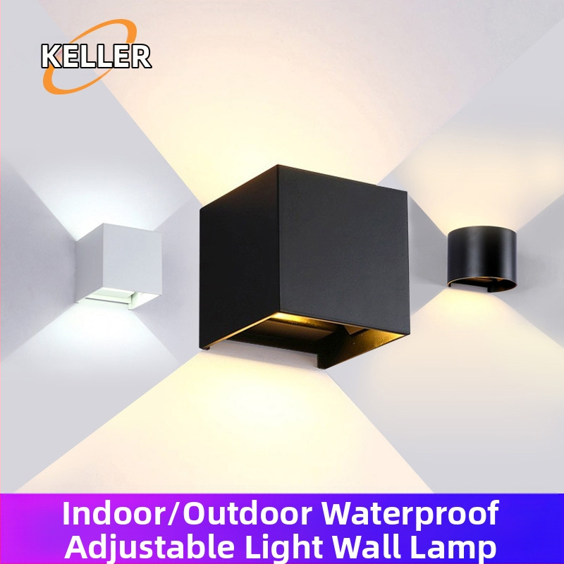 LED стенна лампа, KLS-023, квадратен стъклен абажур, 85-265V, 5000 ч. живот, модерен минималистичен стил