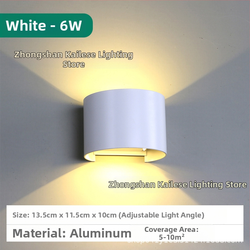 LED sienas lampa, modelis KLS-023, kvadrātiska stikla abažūra, 85-265V, 5000 stundu darbības kalpošana, moderns minimālisks stils