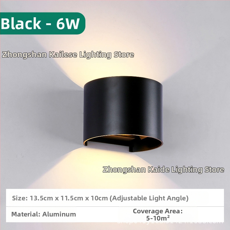 LED sienas lampa, modelis KLS-023, kvadrātiska stikla abažūra, 85-265V, 5000 stundu darbības kalpošana, moderns minimālisks stils