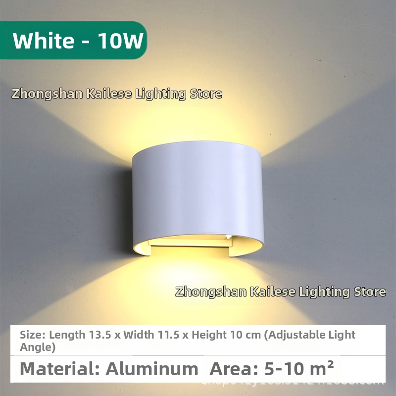 LED sienas lampa, modelis KLS-023, kvadrātiska stikla abažūra, 85-265V, 5000 stundu darbības kalpošana, moderns minimālisks stils
