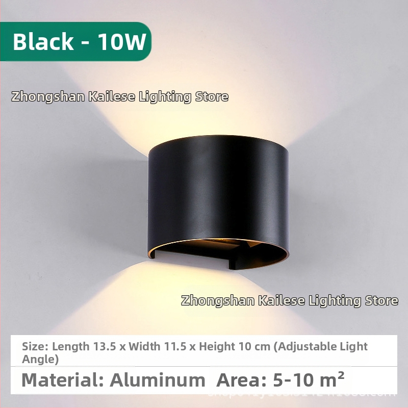 LED sienas lampa, modelis KLS-023, kvadrātiska stikla abažūra, 85-265V, 5000 stundu darbības kalpošana, moderns minimālisks stils