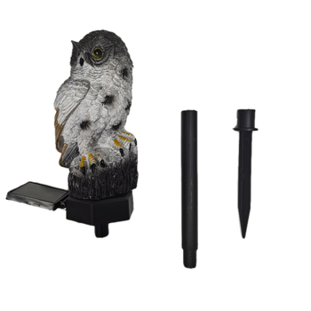 Lauko saulės energijos resinė pelėdos grindų lemputė – kiemo dekoratyvinė lemputė, saulės energija, 16–24 valandos veikimas, 1.2V, CE