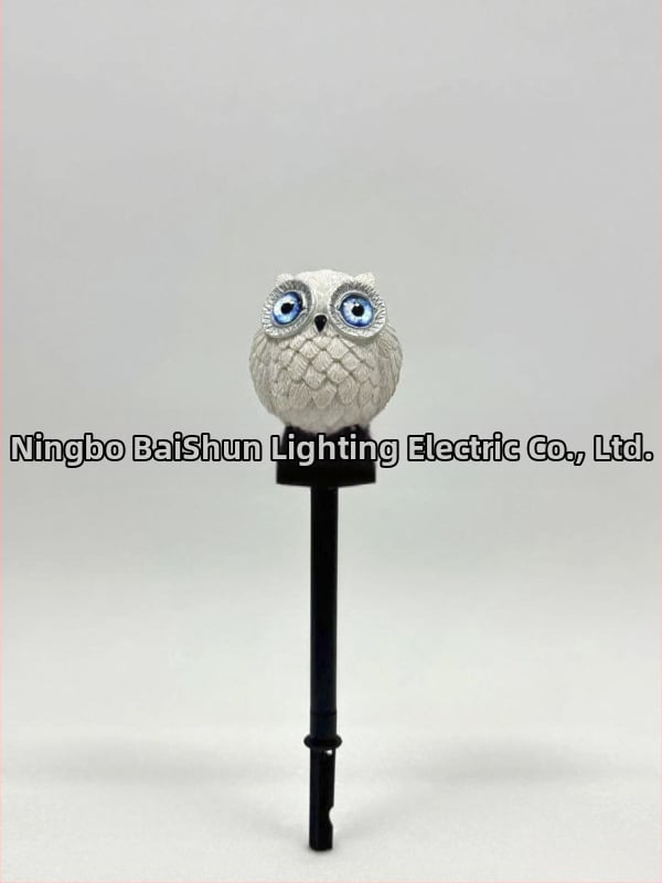 Lauko saulės energijos resinė pelėdos grindų lemputė – kiemo dekoratyvinė lemputė, saulės energija, 16–24 valandos veikimas, 1.2V, CE