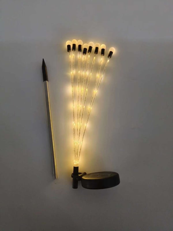 Saulės energijos kraštovaizdžio apšvietimas - Lauko atsparus vandeniui LED, ABS plastikas ir nerūdijantis plienas, Modelis Solar Firefly Light, Pritaikomas