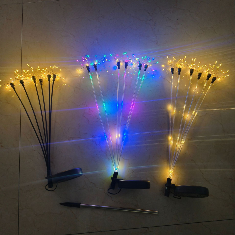 Saulės energijos kraštovaizdžio apšvietimas - Lauko atsparus vandeniui LED, ABS plastikas ir nerūdijantis plienas, Modelis Solar Firefly Light, Pritaikomas