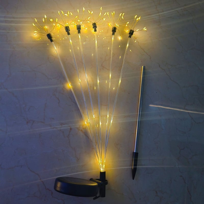 Saulės energijos kraštovaizdžio apšvietimas - Lauko atsparus vandeniui LED, ABS plastikas ir nerūdijantis plienas, Modelis Solar Firefly Light, Pritaikomas