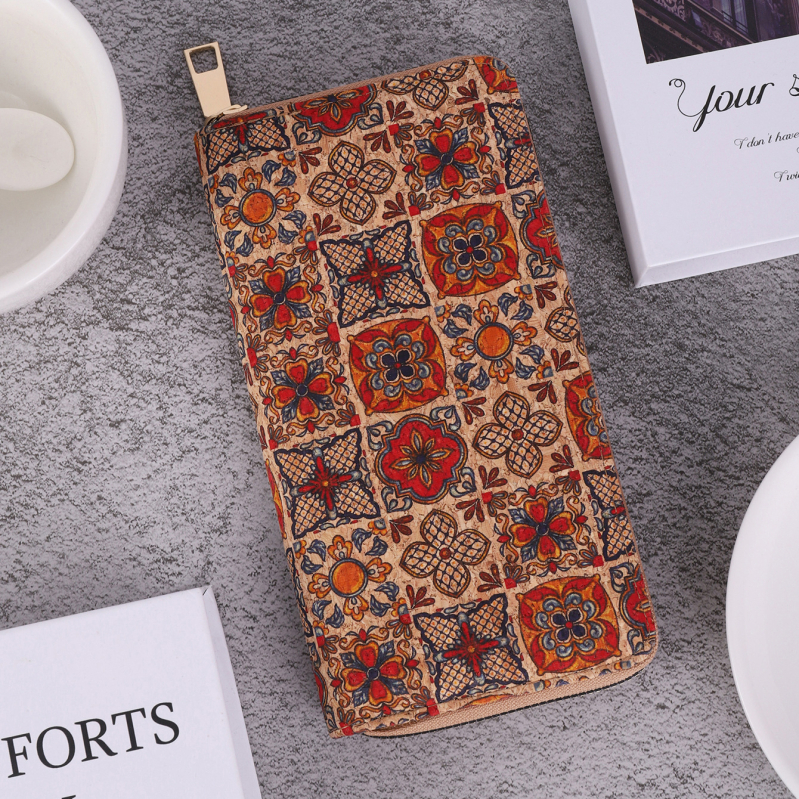 Πορτοφόλι PU με ριγέ μοτίβο και πολλαπλές θήκες καρτών — καθημερινή χρήση, αντί-κλοπή