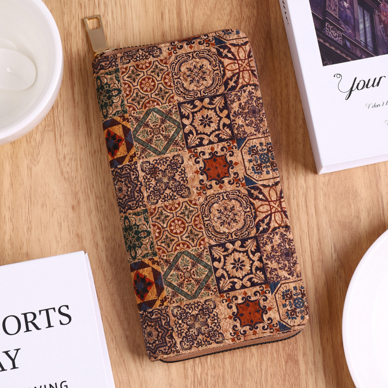 Πορτοφόλι PU με ριγέ μοτίβο και πολλαπλές θήκες καρτών — καθημερινή χρήση, αντί-κλοπή