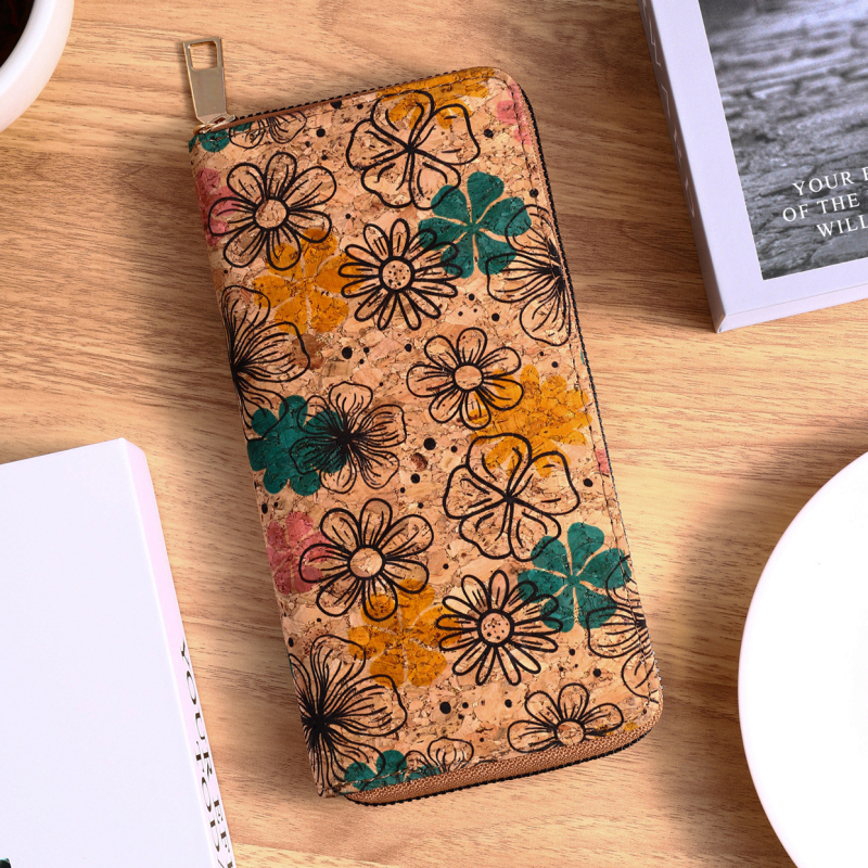 Πορτοφόλι PU με ριγέ μοτίβο και πολλαπλές θήκες καρτών — καθημερινή χρήση, αντί-κλοπή