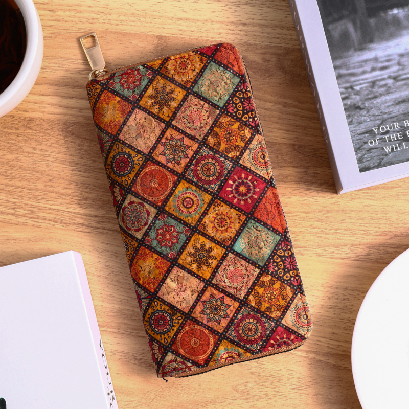 Πορτοφόλι PU με ριγέ μοτίβο και πολλαπλές θήκες καρτών — καθημερινή χρήση, αντί-κλοπή