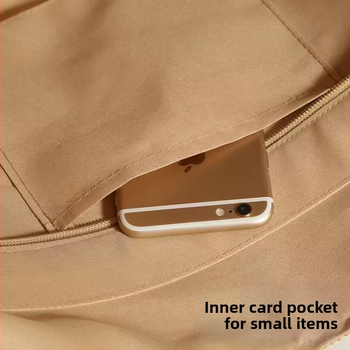 Ψάθινη tote τσάντα με οριζόντιο τετράγωνο σχήμα, φερμουάρ, πολυεστερική επένδυση