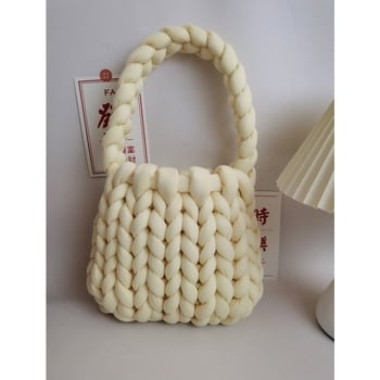 DIY készlet ultra vastag fonalból kézi kötéshez – koreai stílusú mini tote táska
