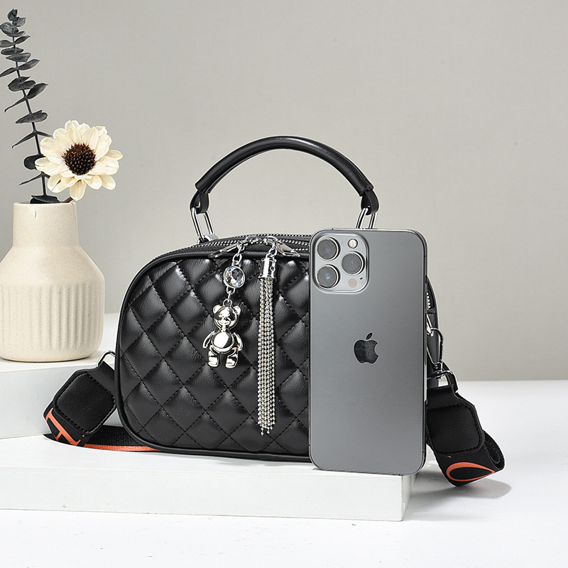 Női PU táska, crossbody, mindennapi viseletre, kis méret, nagy kapacitás, gyémánt mintás steppelt
