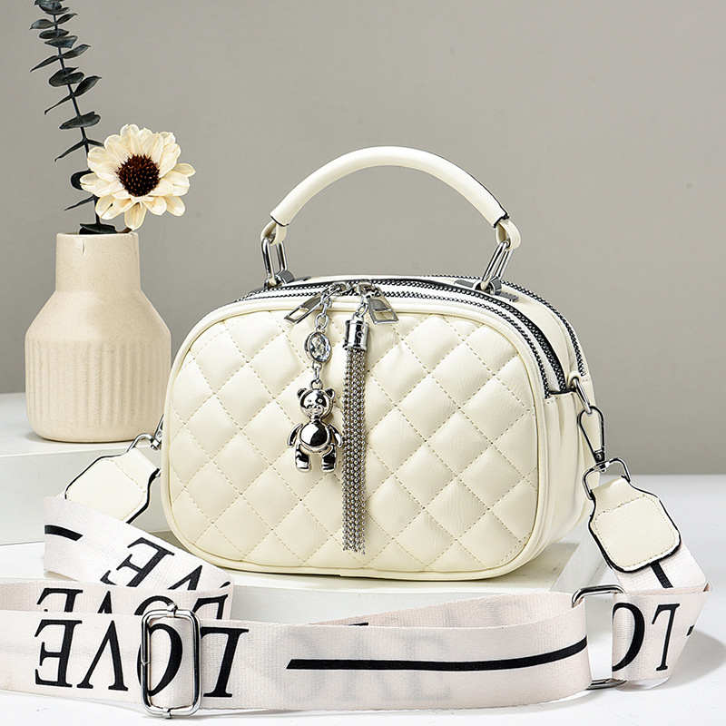 Női PU táska, crossbody, mindennapi viseletre, kis méret, nagy kapacitás, gyémánt mintás steppelt