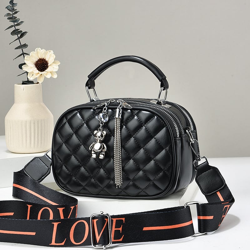 Női PU táska, crossbody, mindennapi viseletre, kis méret, nagy kapacitás, gyémánt mintás steppelt