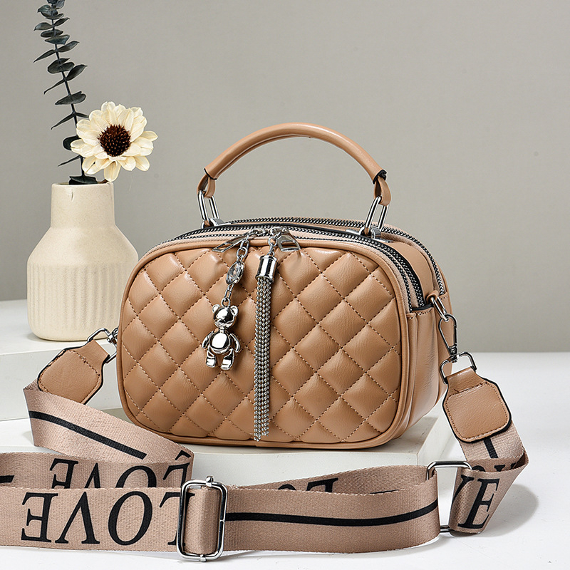 Női PU táska, crossbody, mindennapi viseletre, kis méret, nagy kapacitás, gyémánt mintás steppelt