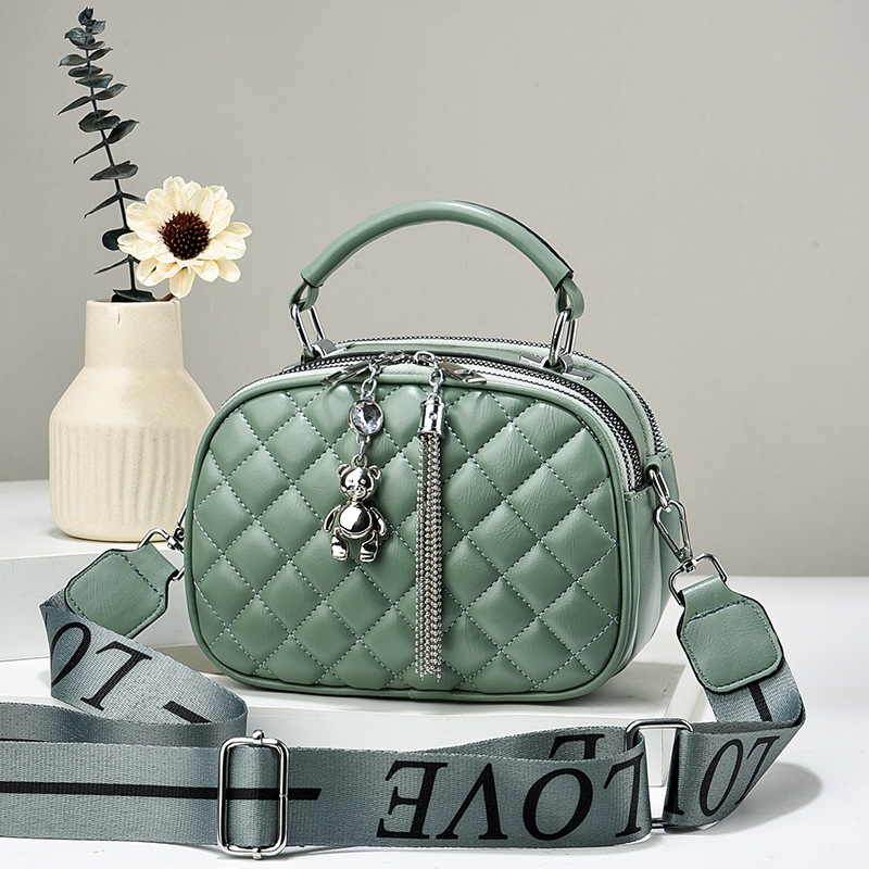 Női PU táska, crossbody, mindennapi viseletre, kis méret, nagy kapacitás, gyémánt mintás steppelt