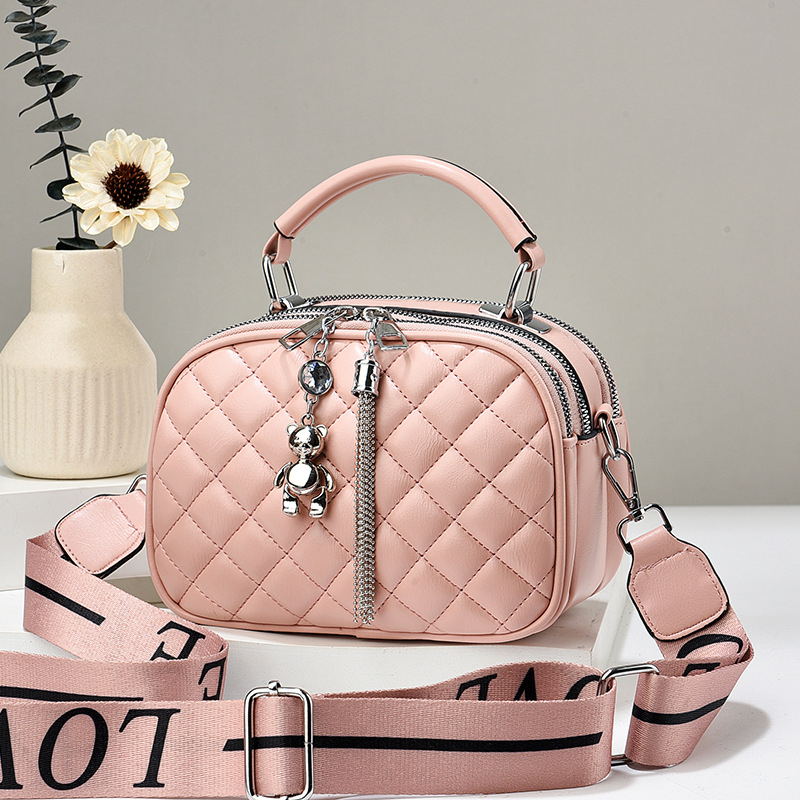 Női PU táska, crossbody, mindennapi viseletre, kis méret, nagy kapacitás, gyémánt mintás steppelt