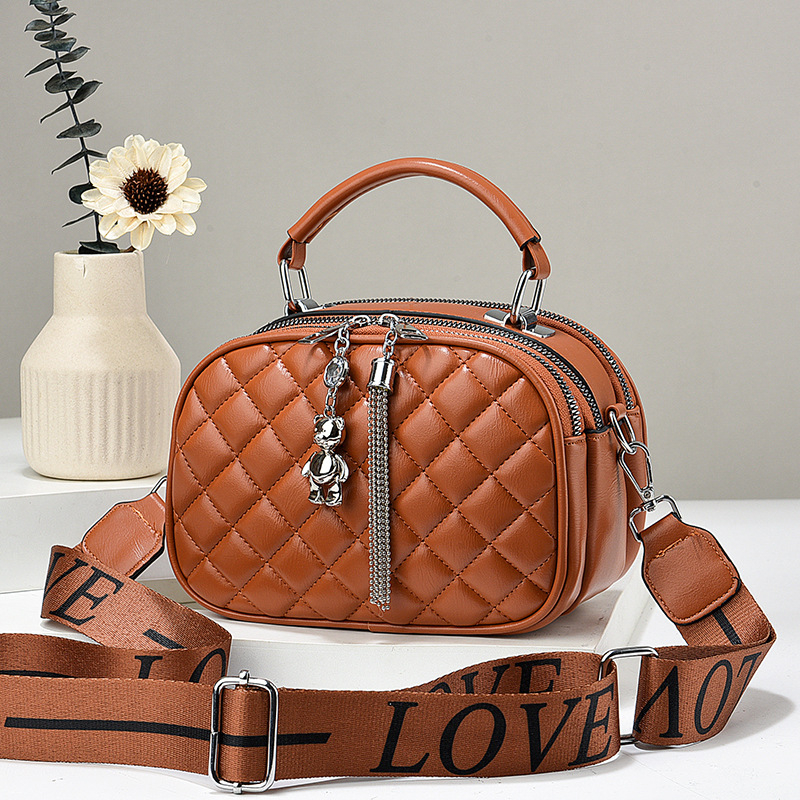 Női PU táska, crossbody, mindennapi viseletre, kis méret, nagy kapacitás, gyémánt mintás steppelt