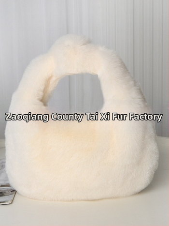 Τσάντα plush σε σχήμα dumpling, αστικός μινιμαλιστικός σχεδιασμός, φερμουάρ ανοίγματος, επένδυση από συνθετικό δέρμα, καθημερινή χρήση