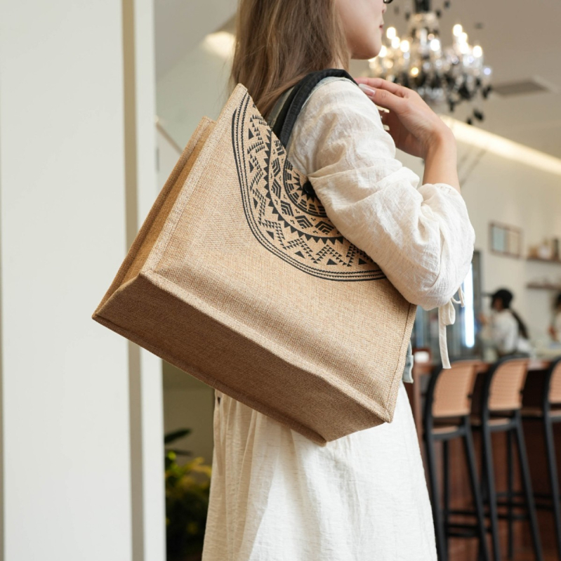 Moteriška lino ir medvilnės tote krepšys, didelės talpos, horizontalaus stačiakampio formos, užtrauktukas, vidinė kišenė telefonui ir kišenė su užtrauktuku, poliesterio pamušalas