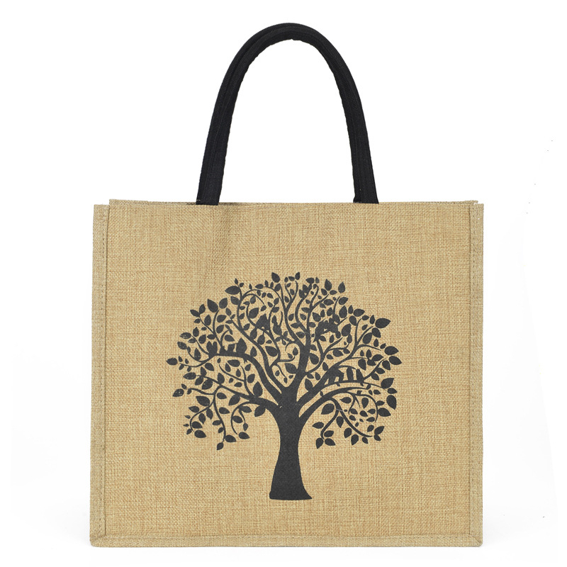 Moteriška lino ir medvilnės tote krepšys, didelės talpos, horizontalaus stačiakampio formos, užtrauktukas, vidinė kišenė telefonui ir kišenė su užtrauktuku, poliesterio pamušalas