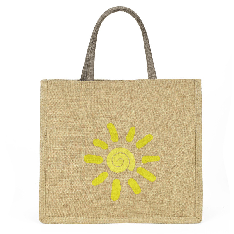 Moteriška lino ir medvilnės tote krepšys, didelės talpos, horizontalaus stačiakampio formos, užtrauktukas, vidinė kišenė telefonui ir kišenė su užtrauktuku, poliesterio pamušalas