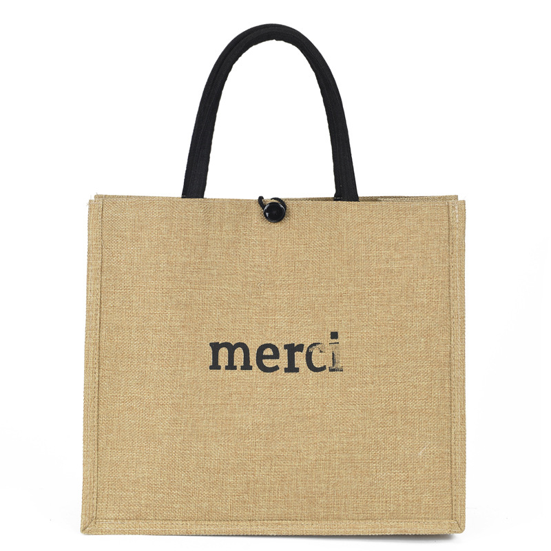 Moteriška lino ir medvilnės tote krepšys, didelės talpos, horizontalaus stačiakampio formos, užtrauktukas, vidinė kišenė telefonui ir kišenė su užtrauktuku, poliesterio pamušalas