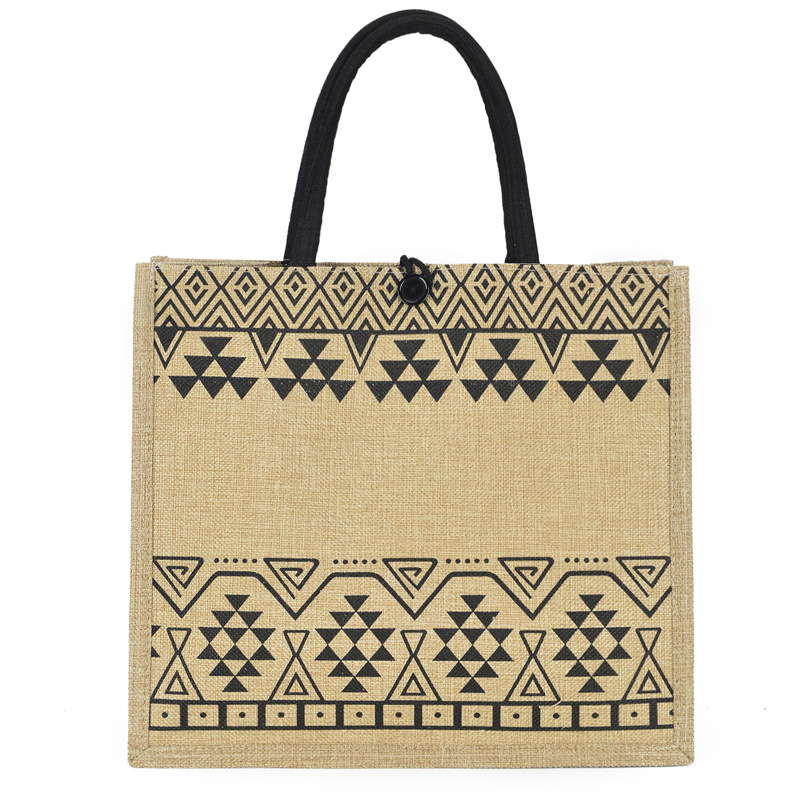 Moteriška lino ir medvilnės tote krepšys, didelės talpos, horizontalaus stačiakampio formos, užtrauktukas, vidinė kišenė telefonui ir kišenė su užtrauktuku, poliesterio pamušalas