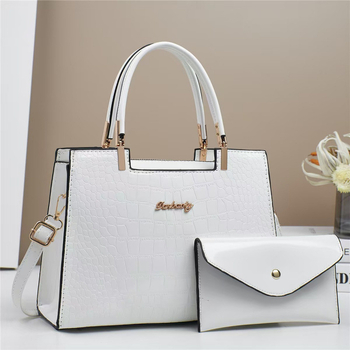 Geantă PU pentru mamă și copil, formă orizontală dreptunghiulară, fermoar, buzunar interior cu compartiment tip sandwich