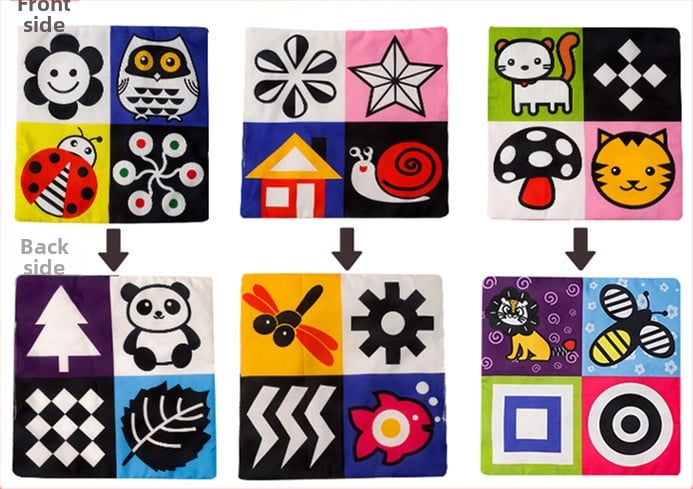 Montessori medžiaginė kūdikio žaislas pirštų treniravimui ir sensorinei plėtrai, 0–3 m.; Prekės ženklas Qing and; Pakuotė: maišelyje; Medžiaga: audinys; Įgūdžiai: rankų-akies koordinacija, sensoriniai pojūčiai, emocijos, tėvų ir vaiko bendravimas