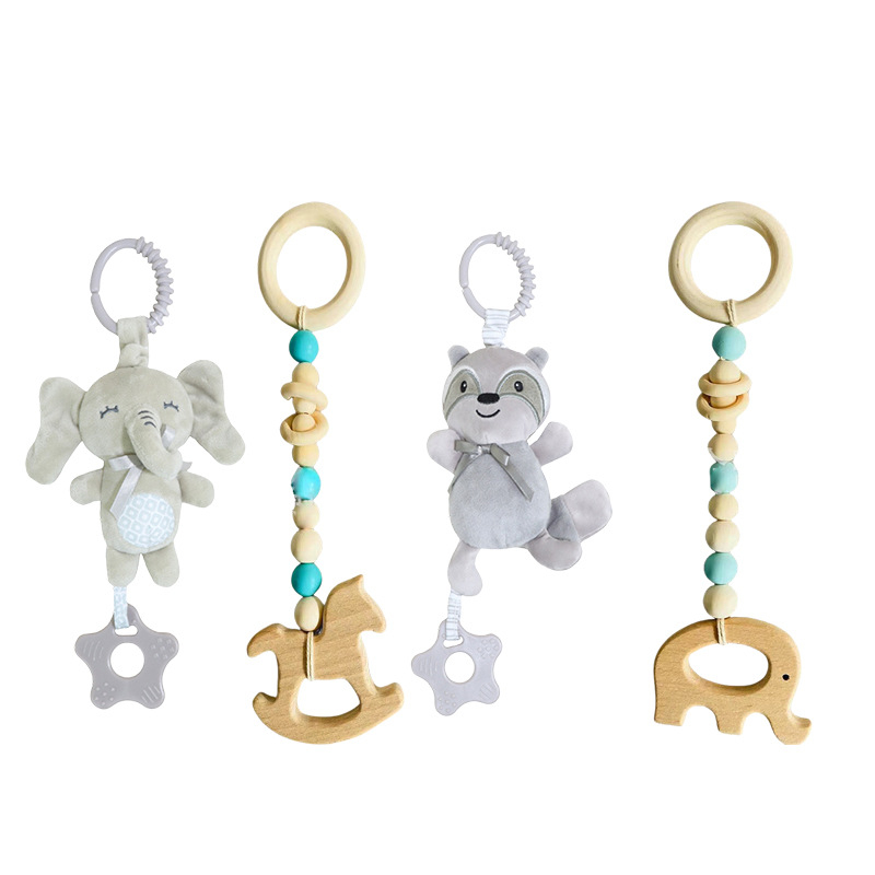 Beiduome Drveni bebi fitness stalak – nordičkog stila, interaktivna igračka za dojenčad 0–3 godine