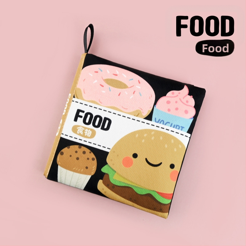 Книжка от плат за ранно образование за бебета (0–3 г.) — подпомага когнитивното и сетивното развитие, координацията ръка-око и сетивността, подходяща за дъвчене