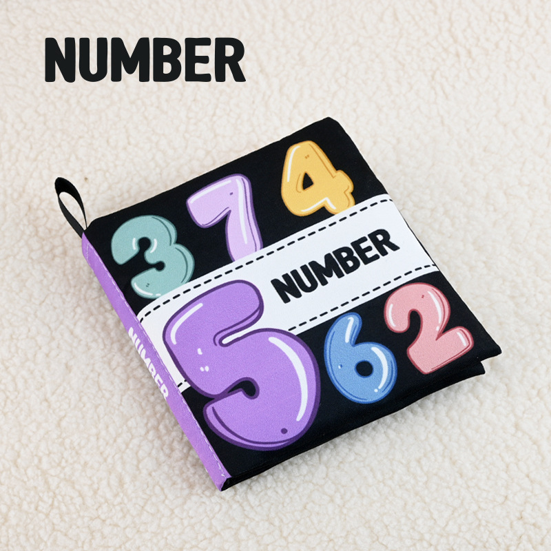 Книжка от плат за ранно образование за бебета (0–3 г.) — подпомага когнитивното и сетивното развитие, координацията ръка-око и сетивността, подходяща за дъвчене