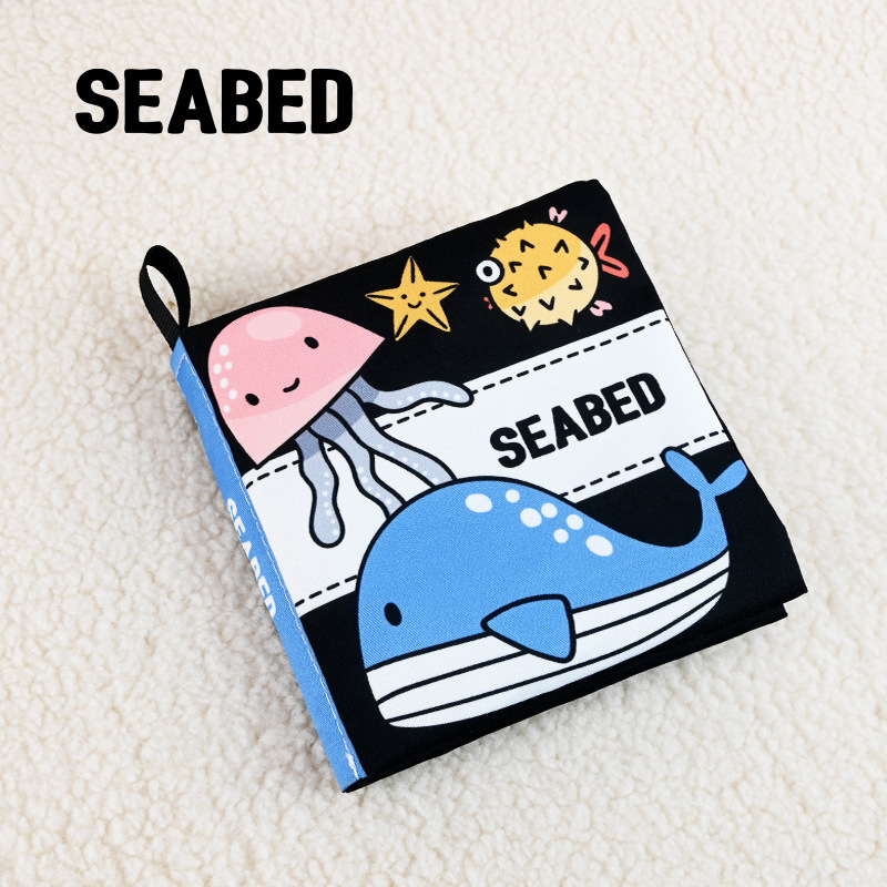 Книжка от плат за ранно образование за бебета (0–3 г.) — подпомага когнитивното и сетивното развитие, координацията ръка-око и сетивността, подходяща за дъвчене