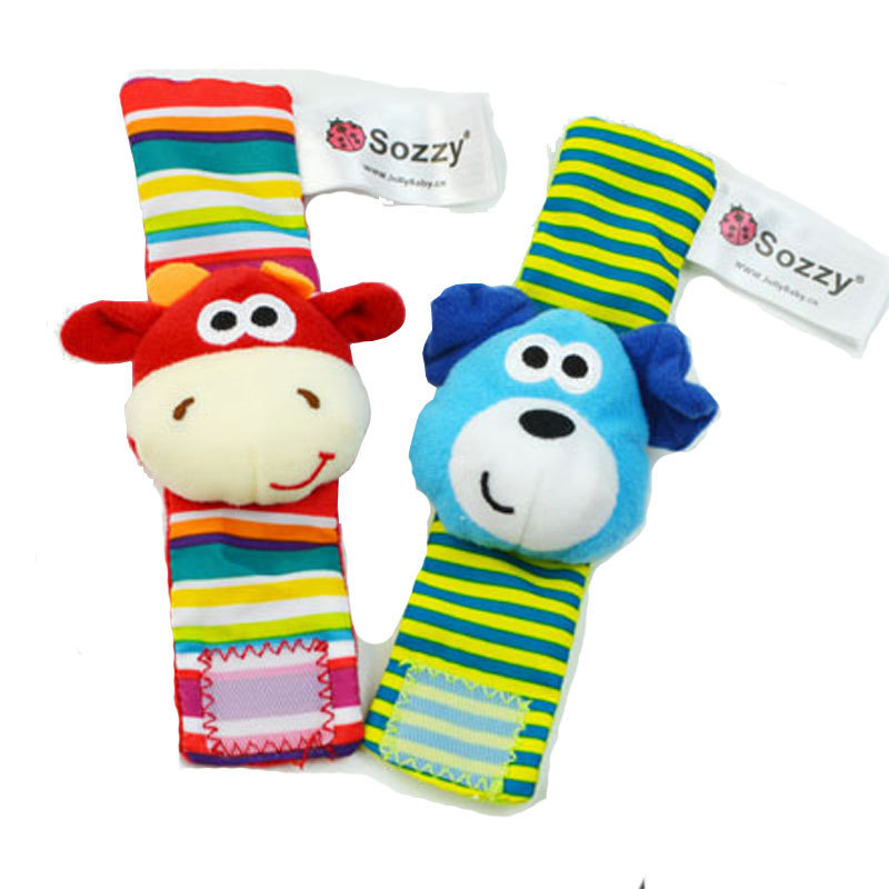 Plušinis kūdikio žaislas su riešo varpele, gyvūnų formos, ankstyvasis ugdymas (Tinkamas 0–3 metų amžiui; Medžiaga: pliušas; 3C kategorija: pliušiniai žaislai iki 14 metų)