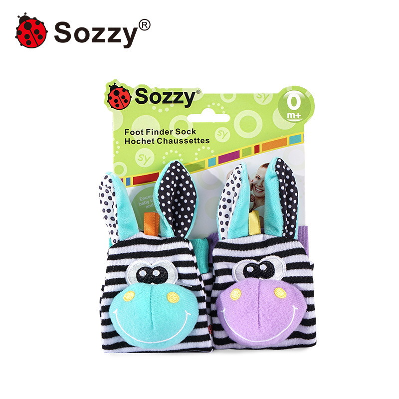 Plušinis kūdikio žaislas su riešo varpele, gyvūnų formos, ankstyvasis ugdymas (Tinkamas 0–3 metų amžiui; Medžiaga: pliušas; 3C kategorija: pliušiniai žaislai iki 14 metų)